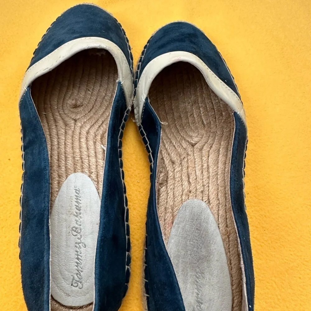 Tommy Bahama Navy and Cream Espadrilles